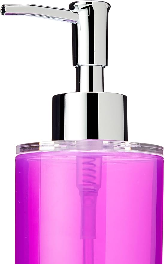 Excelsa Soap Dispenser, Polystyrol Purple, 6.5 x 6.5 x 22 cm