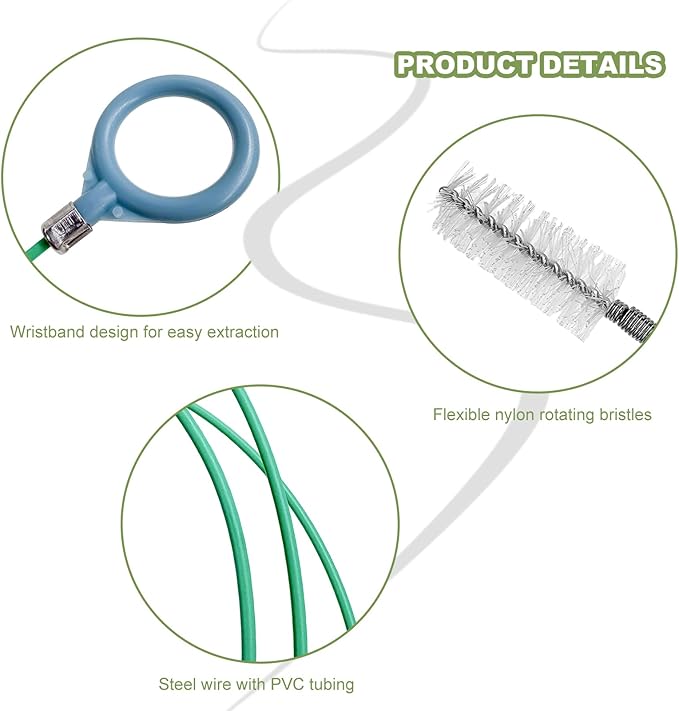 Auto Sunroof Drain Cleaning Tool, 79 Inch Flexible Car AC Line Cleaner Slim Drain Dredging Tool