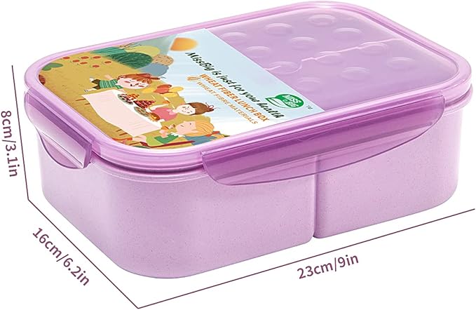 MISS BIG® Bento Box,Bento Box Adult,Lunch Box,Leak Proof Lunch Containers,No BPAs and No Chemical Dyes Bento Lunch Box