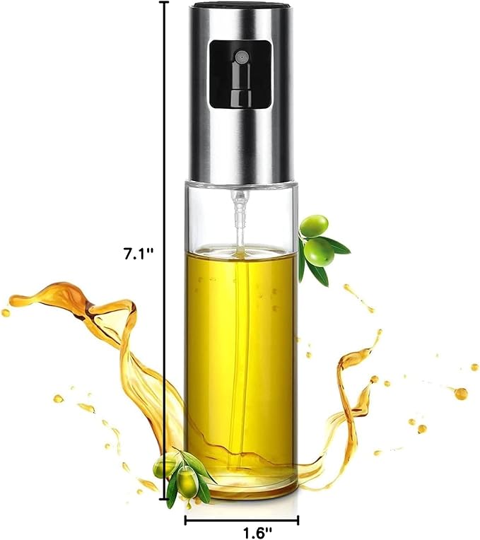Oil Sprayer for Cooking, 100ml Olive Oil Sprayer Mister, Oil Spray Bottle for Kitchen, Portable Kitchen Gadget for Air Fryer, Baking, Salad, Grilling, Roasting,Olive Oil Dispenser