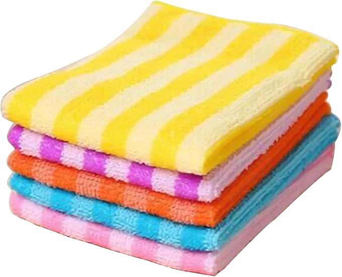 Microfiber Cleaning Cloth,5PK,11.8"x11.8",Highly Absorbent Ultra Soft Kitchen Towels,Reusable Lint-Free Streak-Free Cleaning Towels,Cleaning Rags for Car Home Kitchen Window