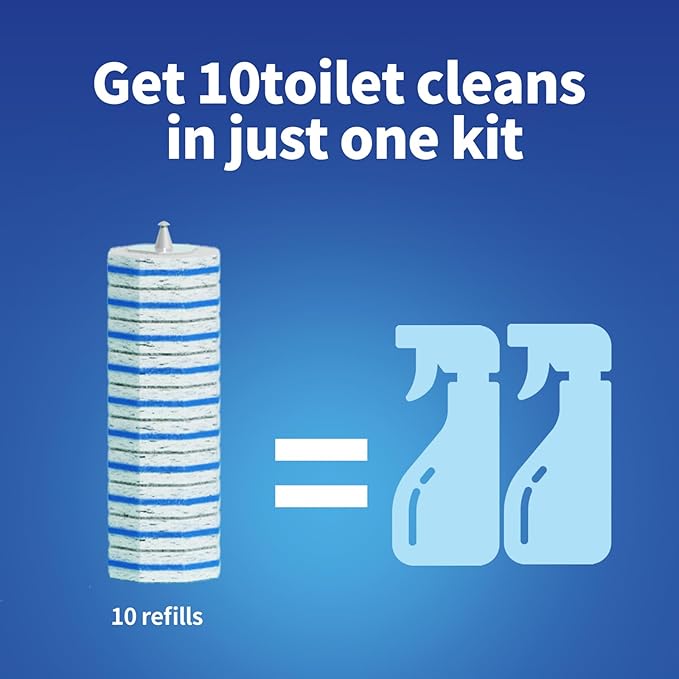 60pc Refills Disposable Toilet mats Brush Cleaning System, Toilet Cleaning Brush, 60 Replacement Brush Heads, No Handle or Base，Toliet Wand Refills,Toilet Bowl Clean Refill Pads,Toilet Scrubber Refill