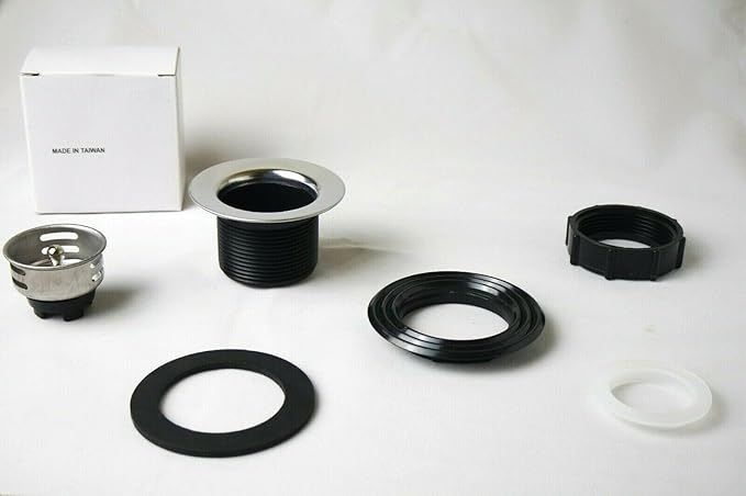APEX RV Sink Drain with Removable Stainless Steel Strainer, fits (2 1/2 inch) Sink Opening, Fits (1 1/2 inch) Pipe Diameter for RV, Camper, Trailer, Marine Vessel, Cabin, and Bar Sink.