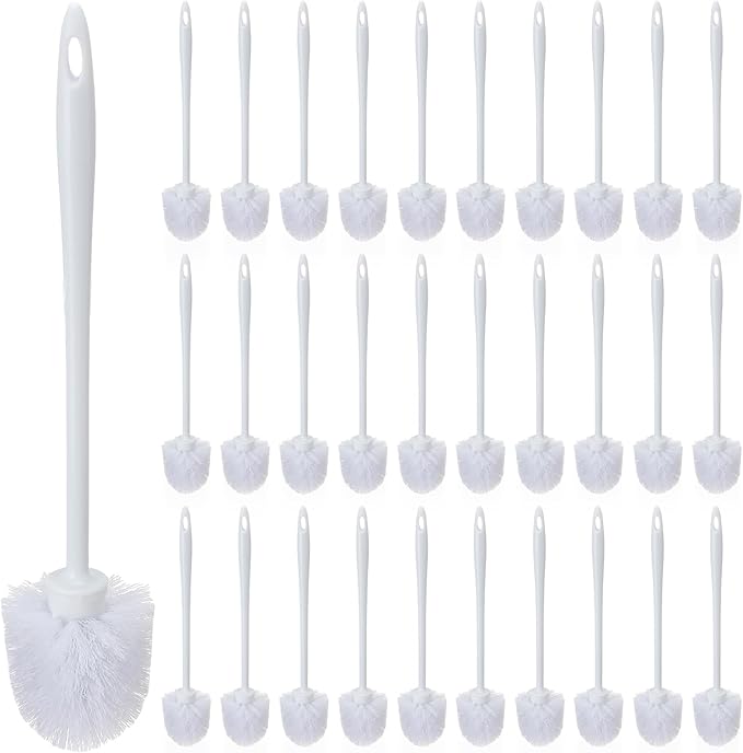 Tioncy 30 Pcs 14.2 Inch Toilet Brush Commercial Heavy Duty Toilet Bowl Cleaning Scrub Long Scrubber for Bathroom Cleaning Supplies