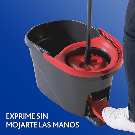 Vileda Easy Wring and Clean Microfibre Mop and Bucket with Power Spin Wringer