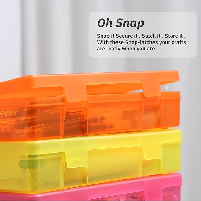 Plastic Clear Storage Containers for Organizing, 9 Pack Medium -Color