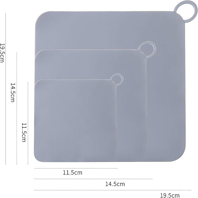 Silicone Tub Stopper Floor Drain Cover,2 Pieces Sewer Anti-Odor Mat Deodorizing Drain Plugs for Kitchen,Bathroom and Laundry(6x6 inch) Grey