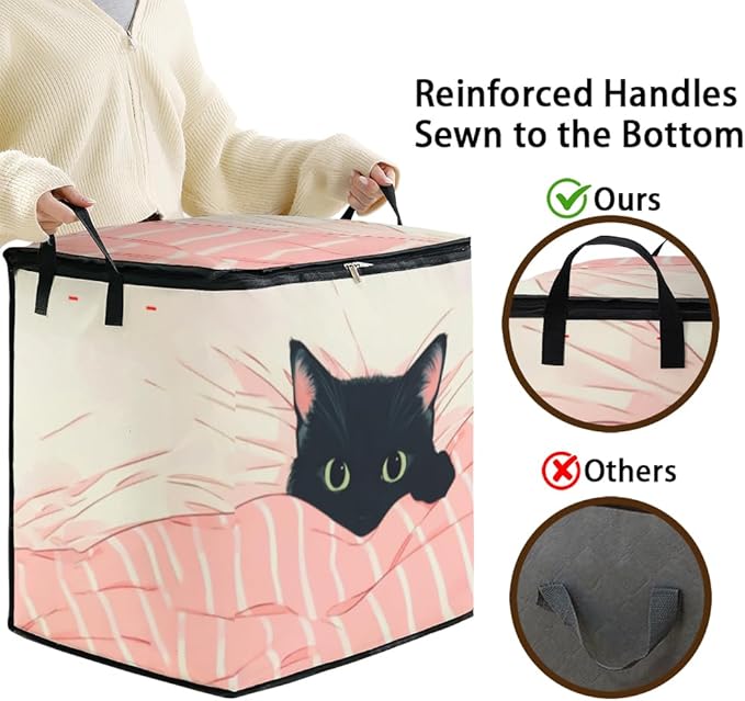 2pcs closet organizers and storage under bed,clothing blanket sweater sheet bedding comforter duvet quilt pillow toy storage bags with lids