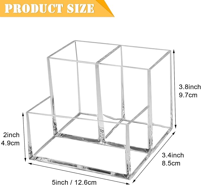 Clear Acrylic Makeup Brush Organizer