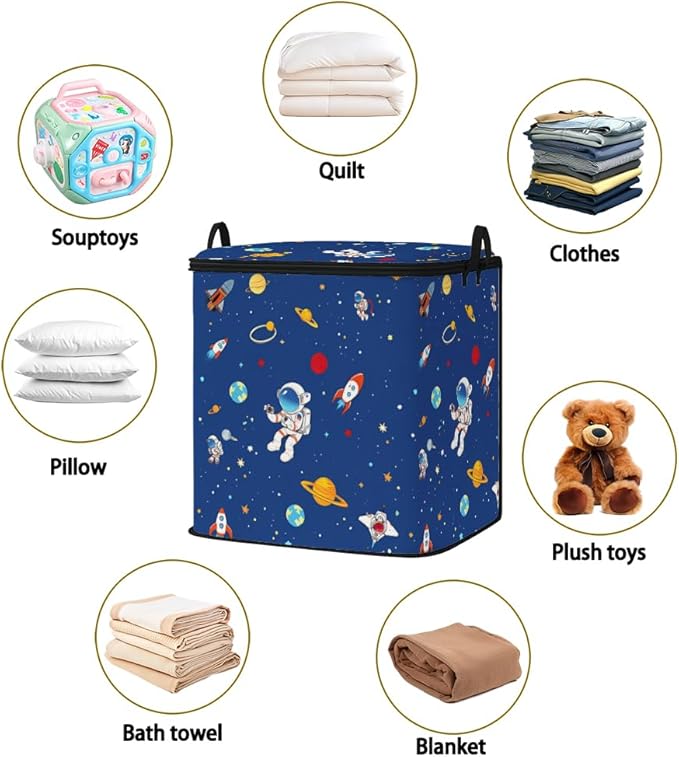 2pcs closet organizers and storage under bed,clothing blanket sweater sheet bedding comforter duvet quilt pillow toy storage bags with lids