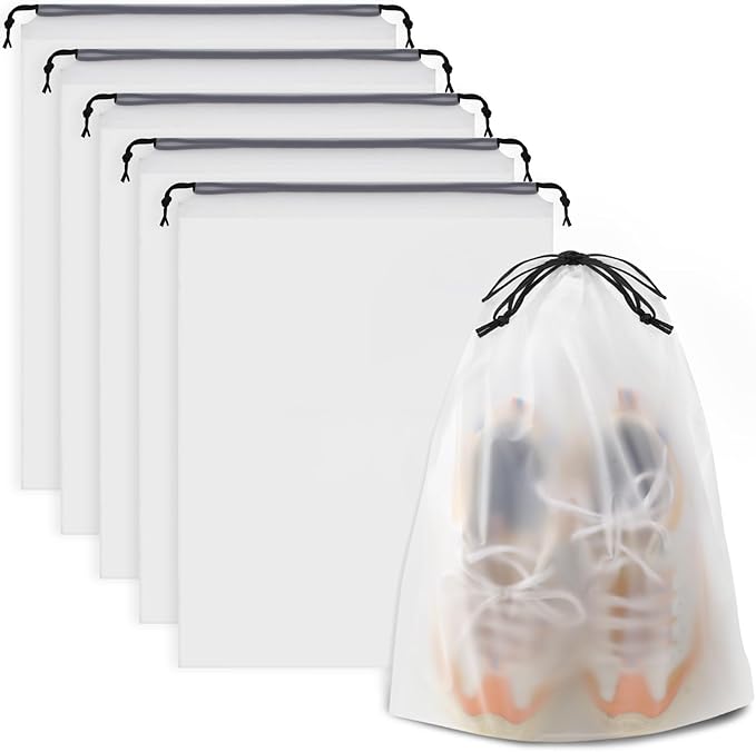 COIDEA, Waterproof Travel Drawstring Shoe Bags for Packing, Storage