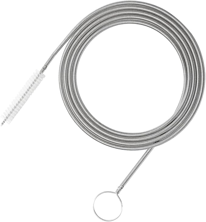 61 Inch Flexible Long Drain Brush, Nylon Stainless Steel Cleaner Tool, Feeding Tube Cleaning Brush, Drain Hole Cleaner