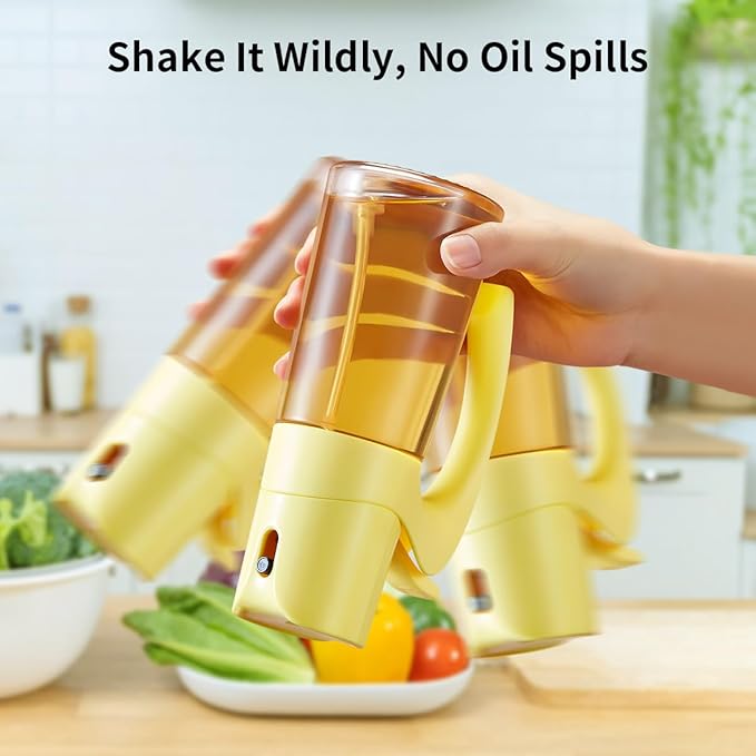 Ankou Oil Dispenser for Kitchen, Glass Olive Bottle, 20oz/580ml Oil Dispenser Spray Bottle with Auto Flip Cap & 10oz/300ml, Leakproof Bottles for Cooking, Kitchen, Salad, BBQ