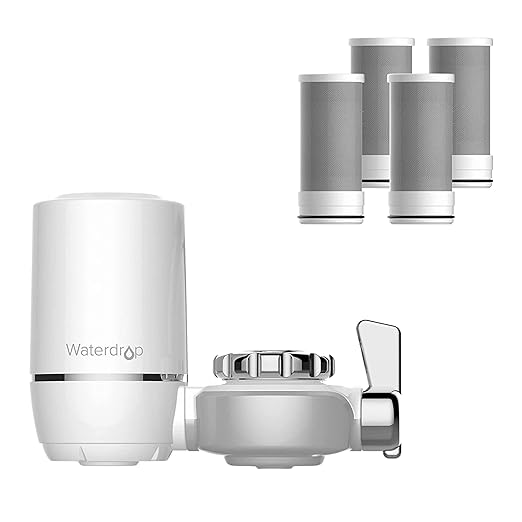 Waterdrop Water Filter for Sink Faucet, NSF Certified Water Purifier, 320 Gallon Tap Water Filter for Kitchen Sink, Reduces Chlorine
