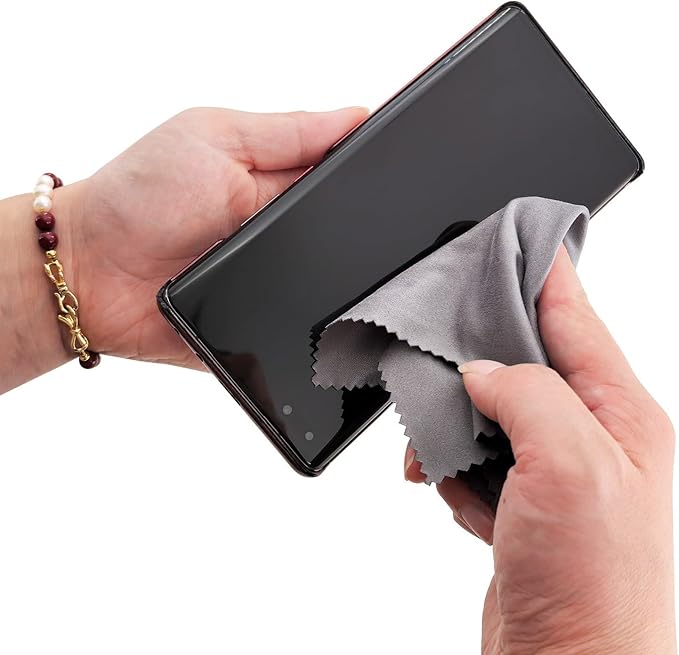 Xthel Microfiber Eyeglass Cleaning Cloth - 12 Pack (6 Black + 6 Green), 7x6 Inches, Individually Wrapped, Reusable, Lint-Free, Streak & Scratch-Free Premium Bulk Wipes for Glasses, Camera Lens