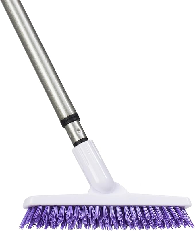 Fuller Brush Tile Grout E-Z Scrubber Complete– 9" V‑Trim Tile & Grout Brush – Deep Grime Cleaning Without Scratching – Perfect for Cleaning Hard to Reach Areas