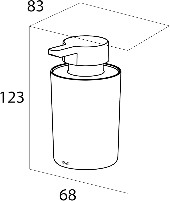 Tiger 7 x 12 cm Stainless Steel Soap Dispenser, White