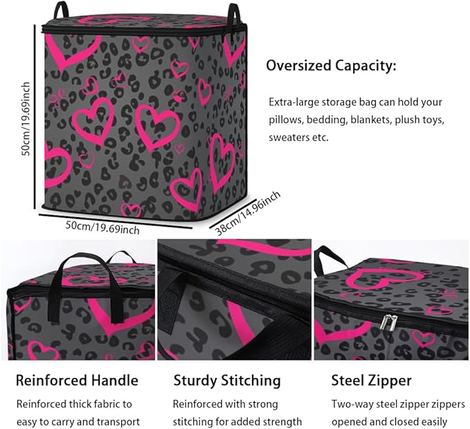 2pcs closet organizers and storage under bed,clothing blanket sweater sheet bedding comforter duvet quilt pillow toy storage bags with lids
