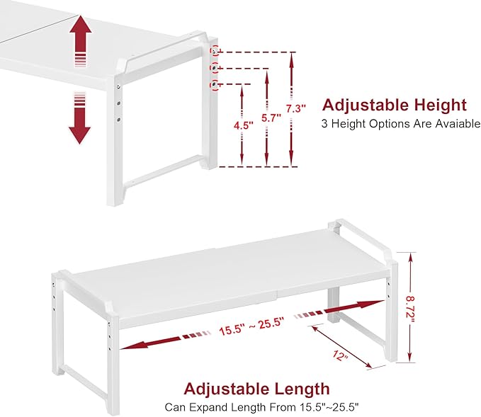12" Wide 100LBS Loading-Bearing Heavy Duty Kitchen Storage Shelf