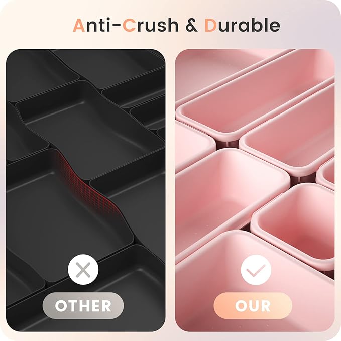 【Military Grade】A-LuGei Drawer Organizer,【𝟱𝗦𝗶𝘇𝗲】Makeup organizer,【Holds 177 Items】Bathroom Organizers and Storage,Organization and Storage