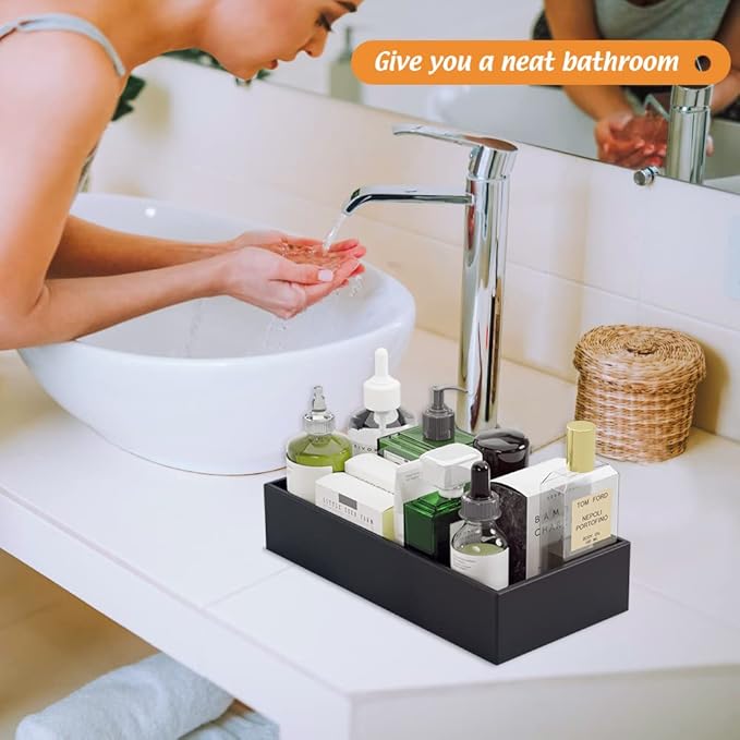 Black Bamboo Drawer Organizer, 12*6*2.5