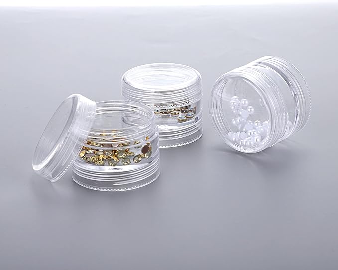 6 Sets 5 Layers Plastic Round Storage Containers Small Art Craft Accessory