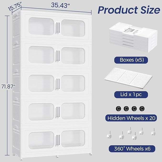 250Gal Exra Large Stackable Storage Bins with Lid