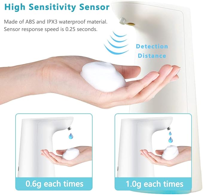 LAOPAO Automatic Foaming Soap Dispenser - Hand Free, Touchless, Countertop Soap Pump for Kitchen & Bathroom - Blue