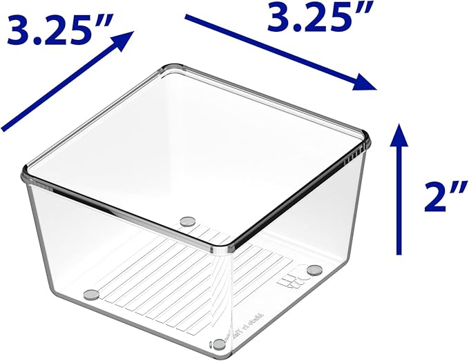 Simple Houseware Clear Drawer Organizer for Office Bin Desk Storage, 12 Packs