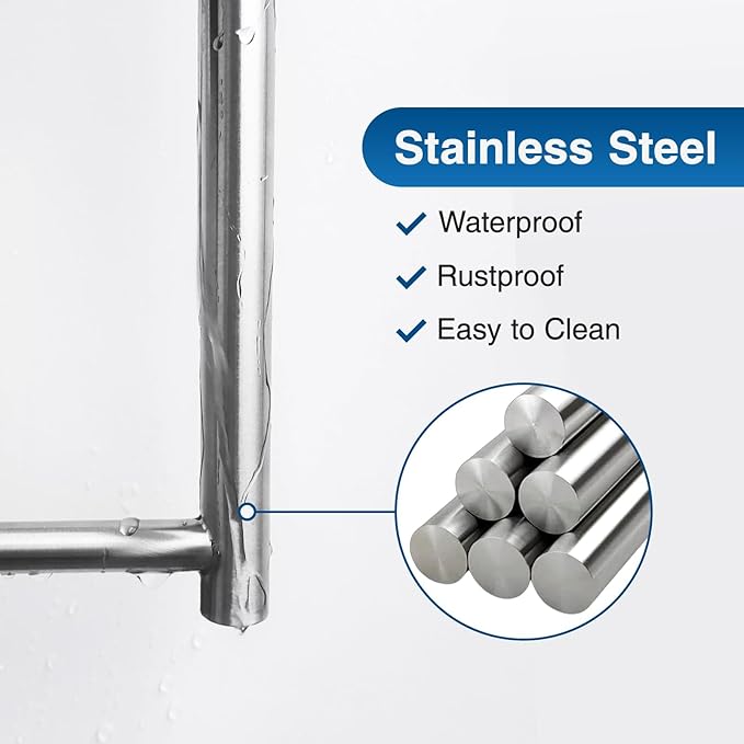 Paper Towel Holder - Self-Adhesive or Drilling, Brushed Nickel, Wall Mounted, SUS304 Stainless Steel Kitchen Roll Dispenser Under Cabinet