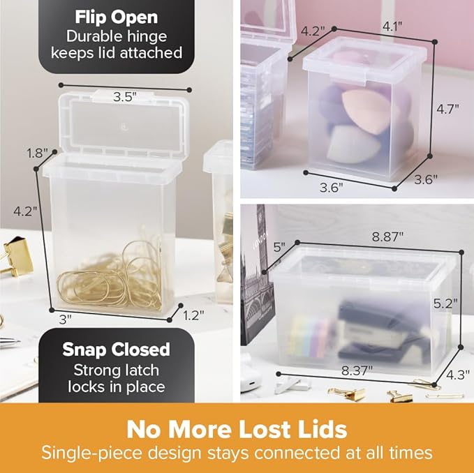 Bostitch Konnect Storage Containers with Lids, 2 0.5-Qt Boxes)