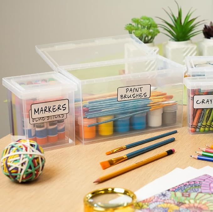 Bostitch Konnect Storage Containers with Lids, 1 4 Qt Box, 2 1.5 Qt boxes