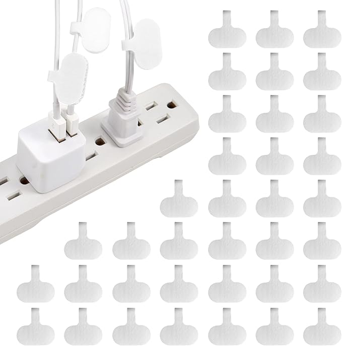 Cable Labels by Wrap-It Storage, Regular, White (36 Pack) - Write On Cord Labels, Wire Labels, Cable Tags and Wire Tags for Cable Management and Electronics, Computers. Great Stocking Stuffer