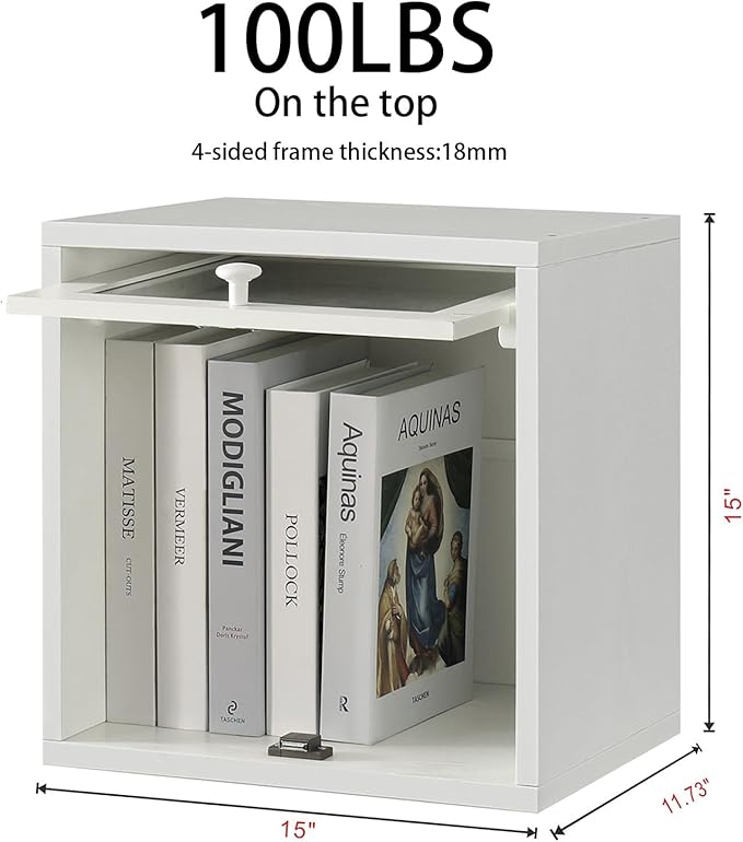 FUSUNBAO Magic DIY Cube Storage Organizer Stackable Cubes for Home Books Clothes Toy-Modular Cubby Storage System-Office Cubical-Bookcase Closet(Pure
