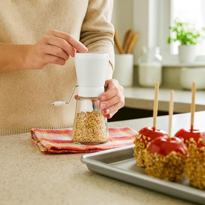 HIC Kitchen Manual Nut Chopper, Durable Nut Grinder For Baking, For Chopping Almonds, Pecans, Walnuts, 1.25-Cup Capacity
