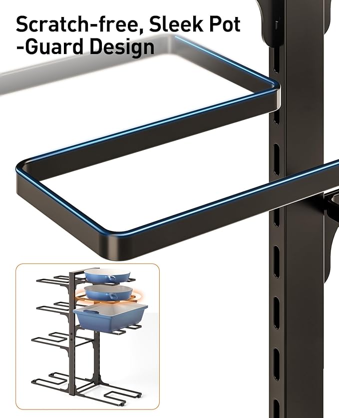 Pots and Pans Organizer under Cabinet, Bronze