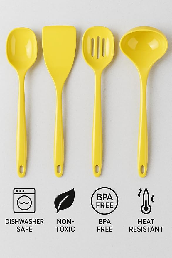 Calypso Basics by Reston Lloyd Melamine Utensil Set, 4-Piece, Turquoise (81702)