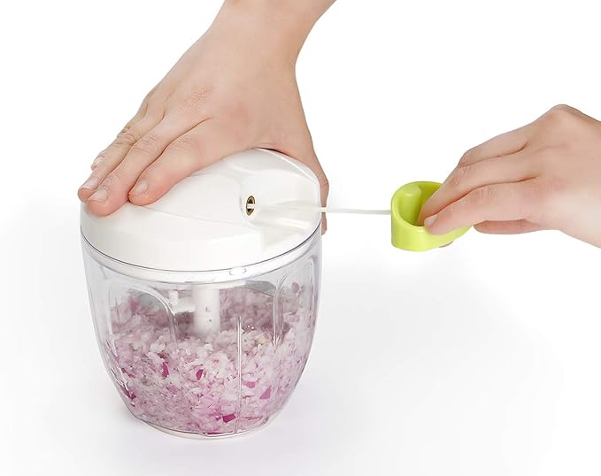 Manual Food Chopper Powerful Hand Held Chopper Mixer Processor to Chop Vegetables Fruits Nuts Onions Garlic Salad for Kitchen (3.5 cup) by Vinipiak