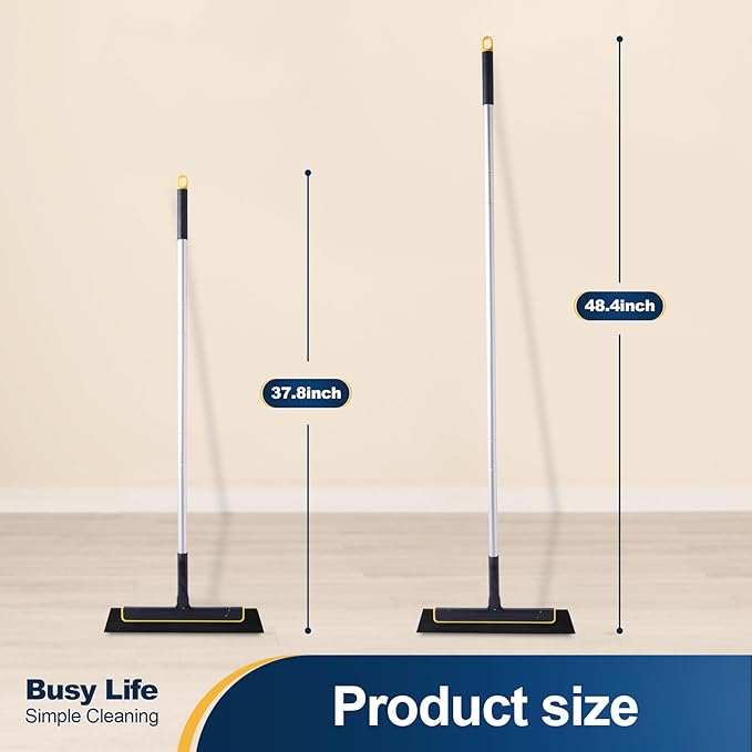 Yocada Floor Squeegee - 6.5ft, EVA Blade - Tile, Pet Hair, Marble Cleaning