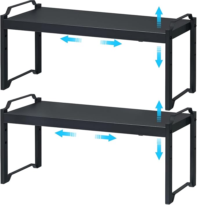 25.5 Inches 2 Pack Expandable Cabinet Shelves