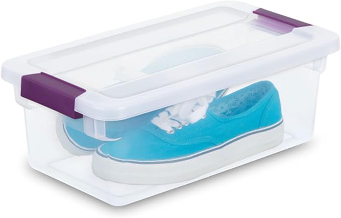 6 Qt ClearView Latch Storage Box Stackable Bin with Latching Lid