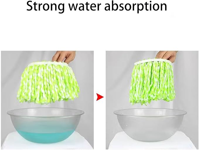 6 Pack Spin Mop Refill Pads Compatible with SIMPLI-Magic 79349 79117 979193 79229 Spin Mop Cleaning System, Part No.79161