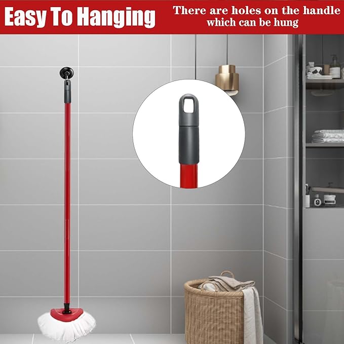Mop Handle for Ocedar Mop Handle for Ocedar Spin Mop Replacement Handle, 4-Section Spin Mop Handles 28.5-to-55inch Mop Replacement Stick and Base for Compatible with Ocedar Easy Wring Mop Refills