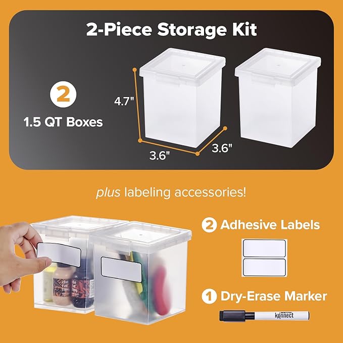 Bostitch Konnect Clear Storage Containers with Lids