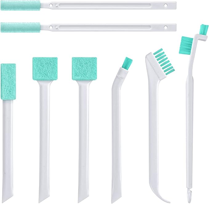 Lumkew Small Cleaning Brush Tight Spaces, 8pcs Crevice Cleaning Brushes Tool for Household Use, Tiny Cleaning Brush Mini Parts Humidifier Toaster