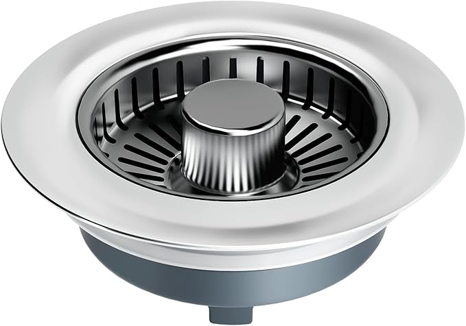 zaa Kitchen Sink Drain Strainer - Kitchen Sink Stopper, 304 Stainless Steel Sink Drain Stopper, Sink Protector for Kitchen with Anti-Clog Filter