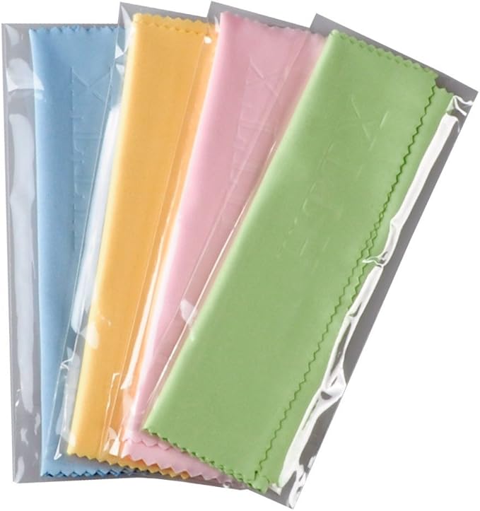 Microfiber Screen Cleaning Cloths, HTTX 4-Pack 6 x 7 inches for Cell Phones, Tablets, LCD TV, Laptop, Camera Lenses, Surface Tablet, Monitor, Car GPS Screens, Spectacles, Glasses, Watches [Pink]