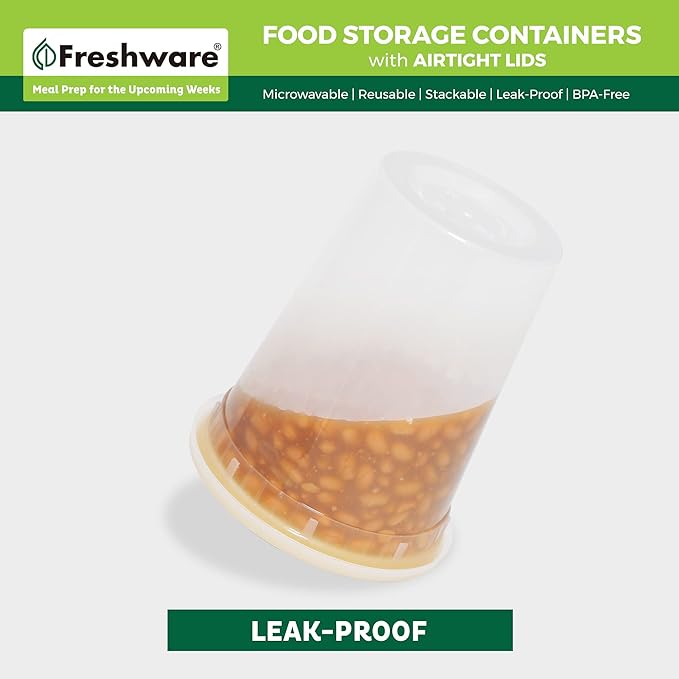 48 Pack of 16 and 32 oz, 24 sets each size Food Storage Containers with Lids