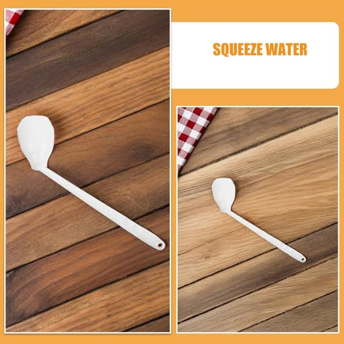 Long Handle Toilet Brush 15.35In with Soft Bristles and Angled Head for Deep Bathroom Cleaning - Water Squeeze Design 2 Pack for Home and Hotel Use