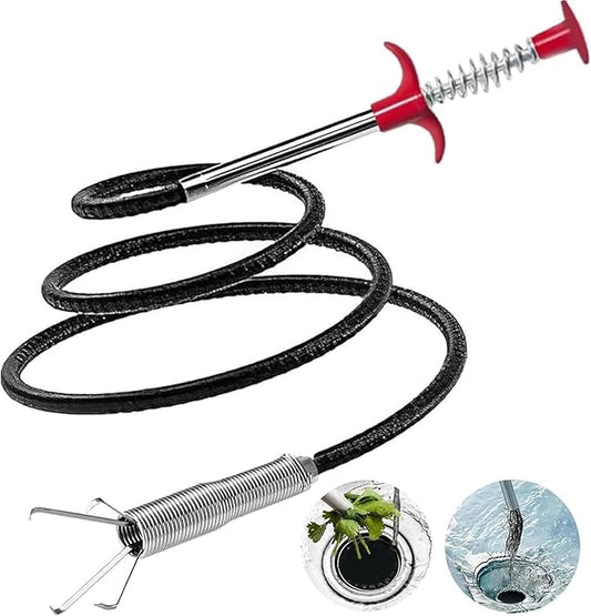 (116 inch) Drain Snake, Drain Clog Remover Tools Cleaner for Toilet Sewer Tub Clogged Drains Opener Gutter Cleaning